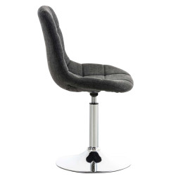 Ensemble de 2 chaises Emil, tissu gris foncé