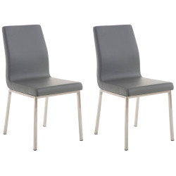 Ensemble de 2 chaises de salle à manger gris Colmar