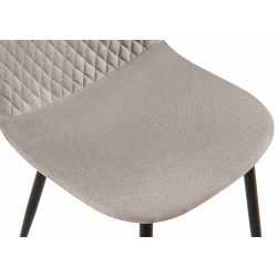Ensemble de 4 chaises Giverny en tissu gris