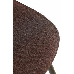 Ensemble de 4 chaises Giverny en tissu marron