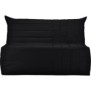 COMFORT BULTEX Banquette BZ 3 places - Made in France - L 142 x P 101 cm - Tissu noir - BECCI