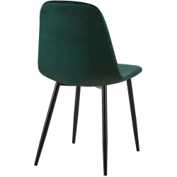 Ensemble de 4 chaises Giverny en velours vert