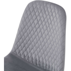 Ensemble de 4 chaises Giverny en velours gris