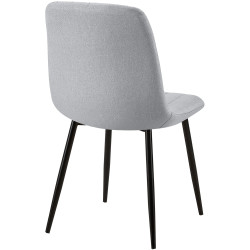 Ensemble de 4 chaises en tissu gris Dijon