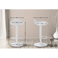 Tabouret de bar Alisson blanc