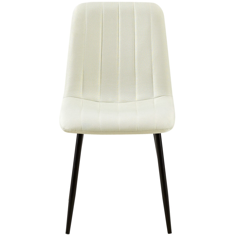 Ensemble de 4 chaises en tissu crème Dijon