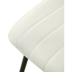 Ensemble de 4 chaises en tissu crème Dijon