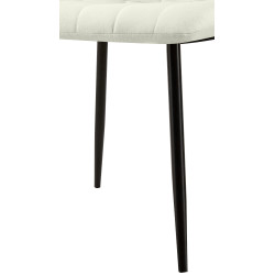 Ensemble de 4 chaises en tissu crème Dijon