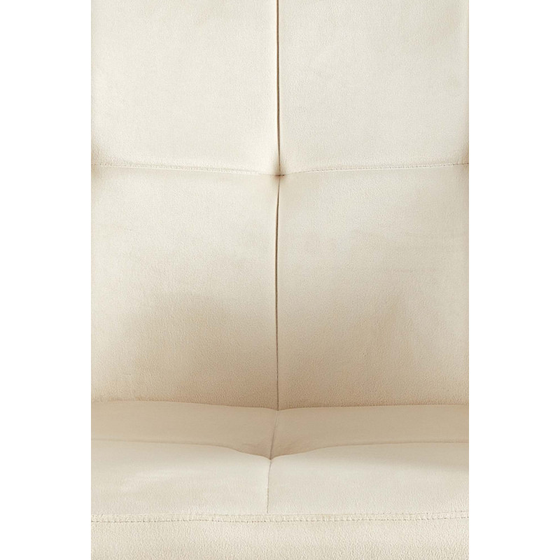 Fauteuil visiteur Emia en velours crème