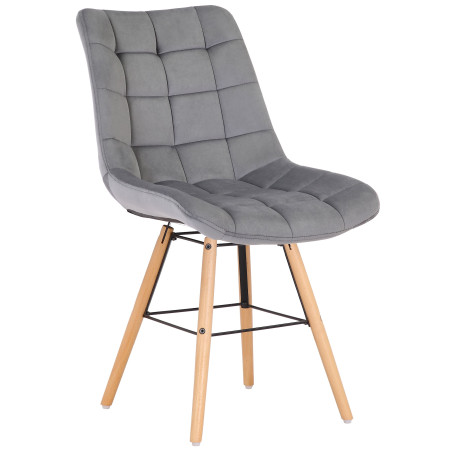 Fauteuil Leni, velours gris