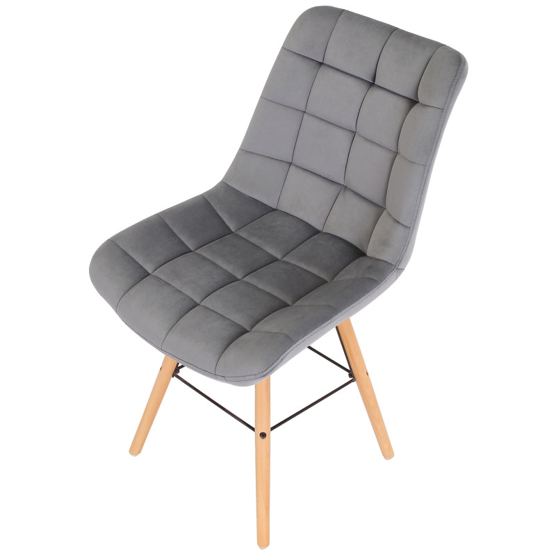 Fauteuil Leni, velours gris