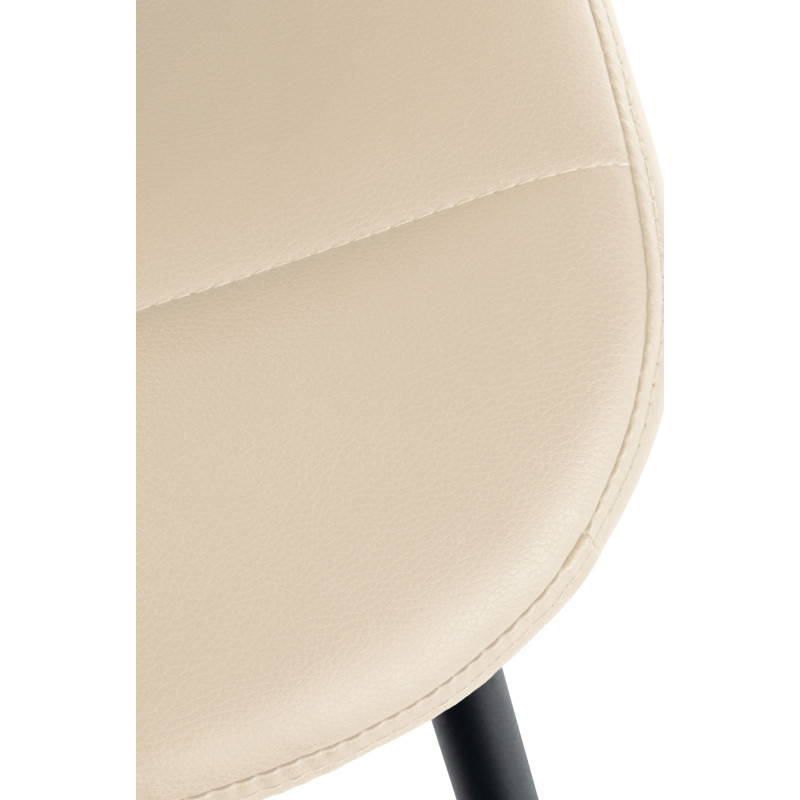 Fauteuil Tom, similicuir, crème