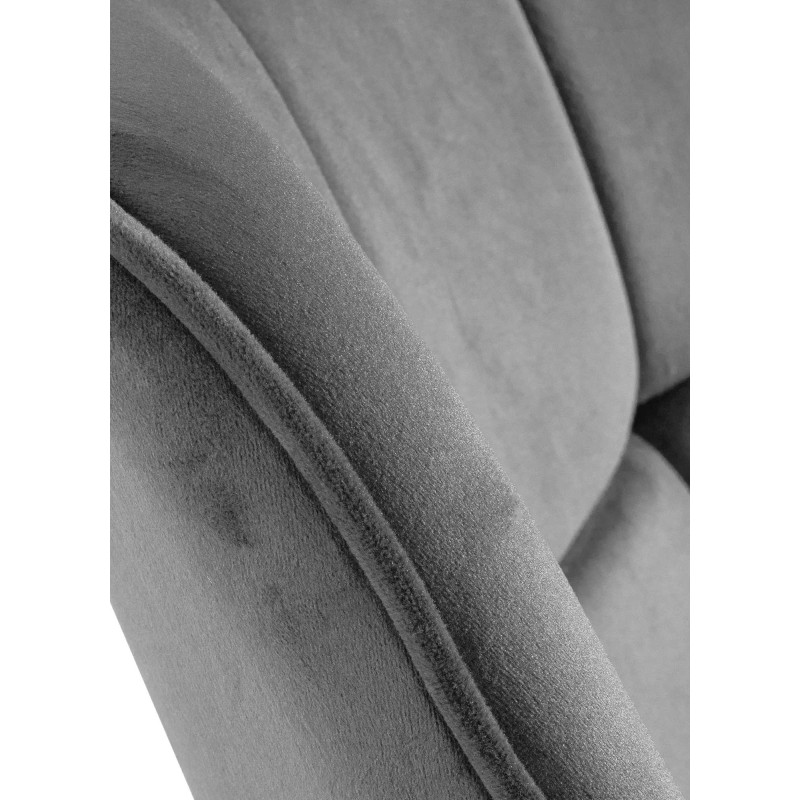 Fauteuil Westport, velours gris