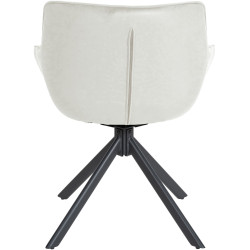 Fauteuil Westport, velours, crème