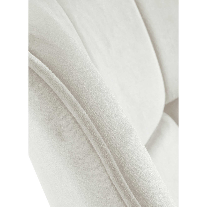 Fauteuil Westport, velours, crème