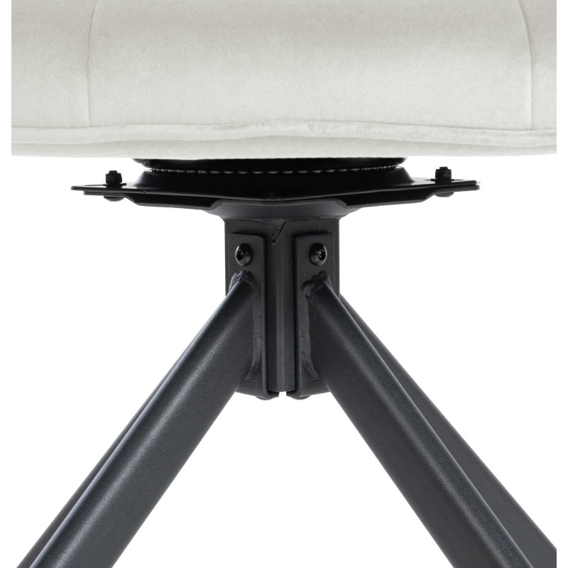 Fauteuil Westport, velours, crème