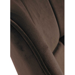 Fauteuil Westport, velours, marron