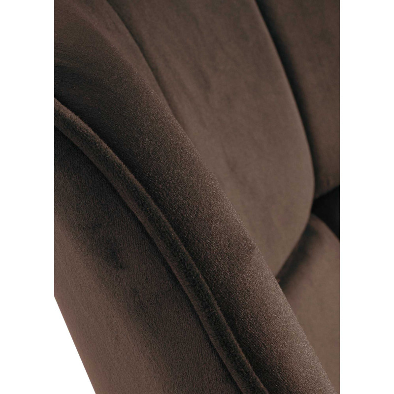 Fauteuil Westport, velours, marron