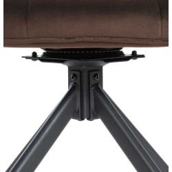 Fauteuil Westport, velours, marron