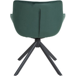 Fauteuil Westport, velours, vert