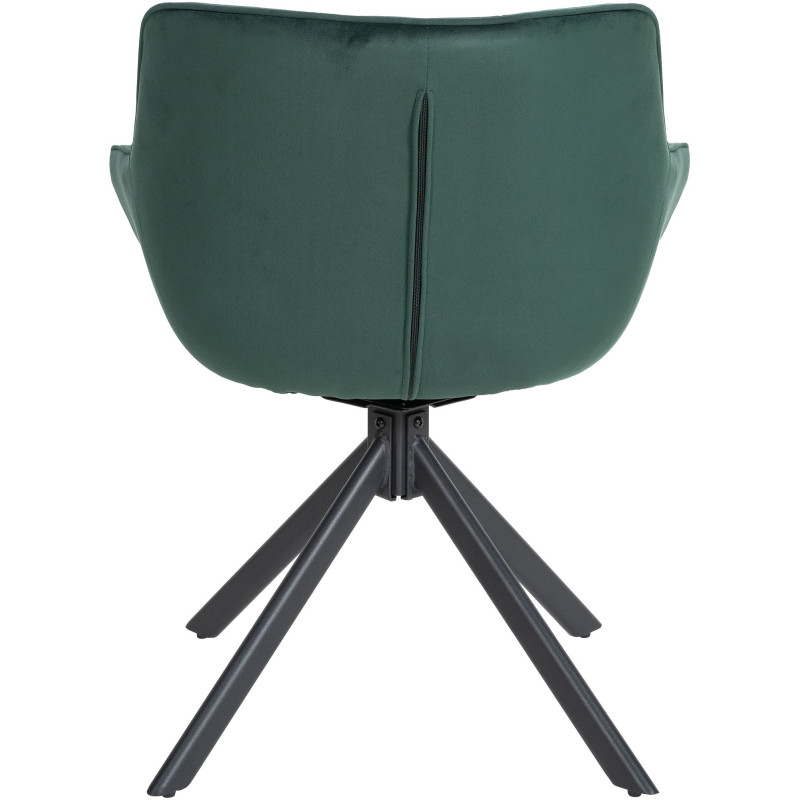 Fauteuil Westport, velours, vert