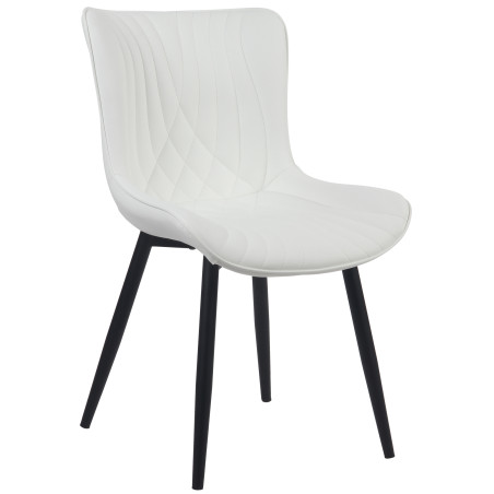 Fauteuil Brady, similicuir, blanc
