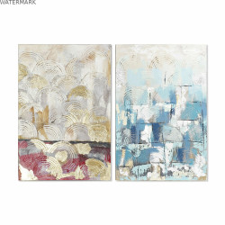 Cadre DKD Home Decor 80 x 3,5 x 120 cm Abstrait Loft (2 Unités)