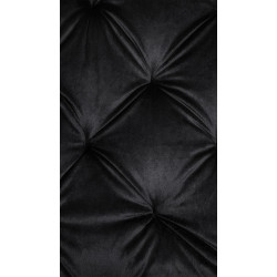 Chaise de salle à manger Stanley, velours, noire