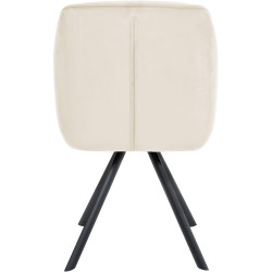 Fauteuil Russell, velours, crème