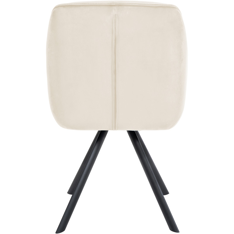 Fauteuil Russell, velours, crème