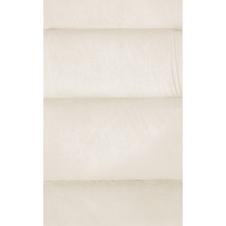 Fauteuil Russell, velours, crème