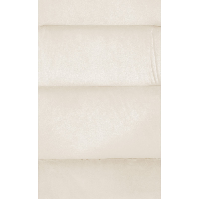 Fauteuil Russell, velours, crème