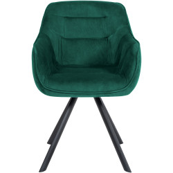 Fauteuil Russell, velours, vert