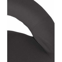 Lot de 2 tabourets de bar Olinda en tissu chromé gris foncé