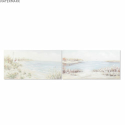 Cadre DKD Home Decor 140 x 3,7 x 70 cm Plage méditerranéen (2 Unités)