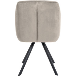 Fauteuil Russell, velours gris