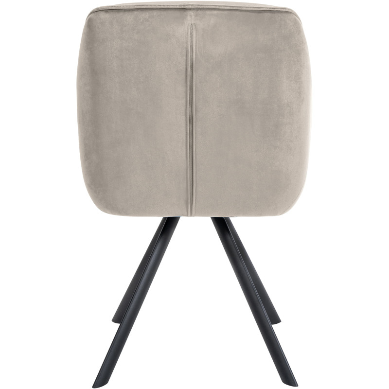 Fauteuil Russell, velours gris