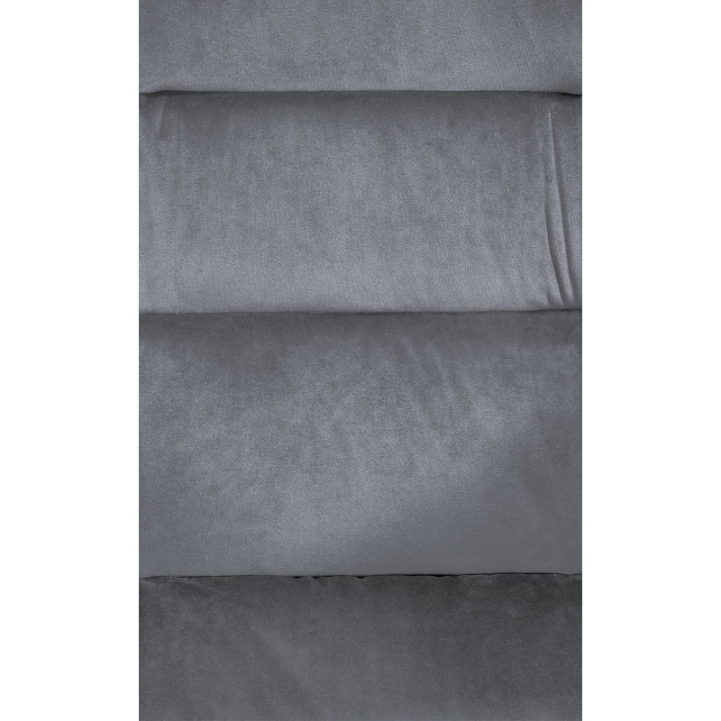 Fauteuil Russell, velours, gris foncé