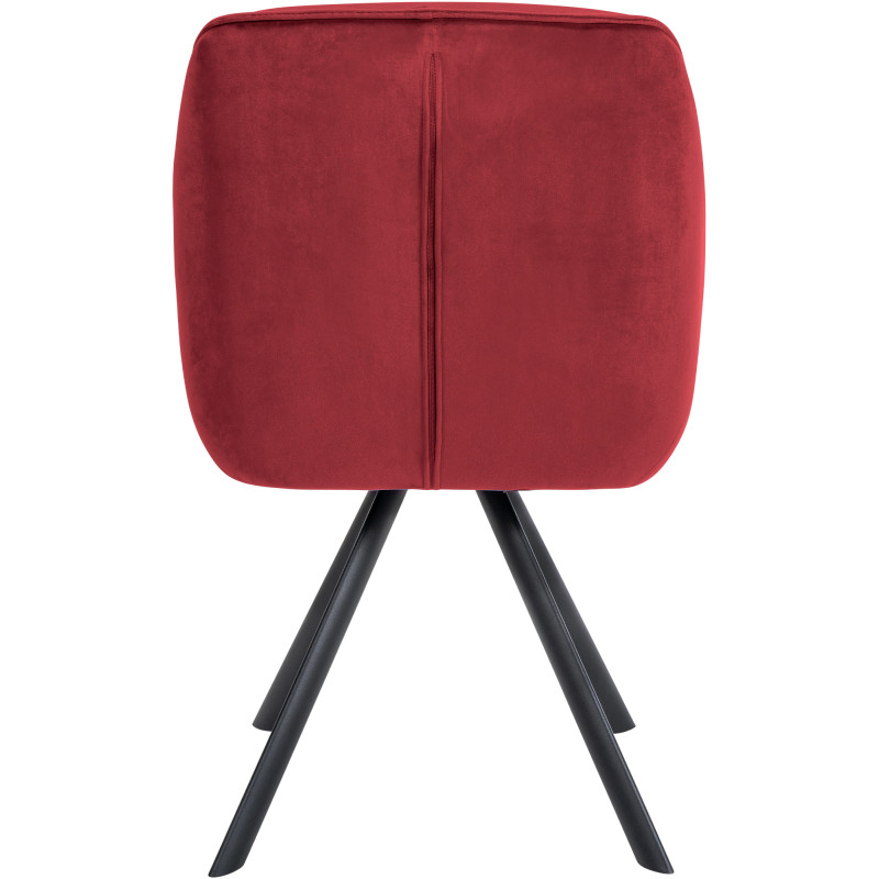 Fauteuil Russell, velours, bordeaux