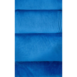 Fauteuil Russell, velours, bleu