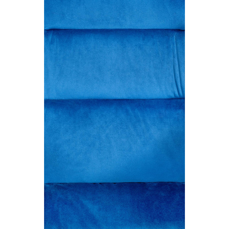 Fauteuil Russell, velours, bleu