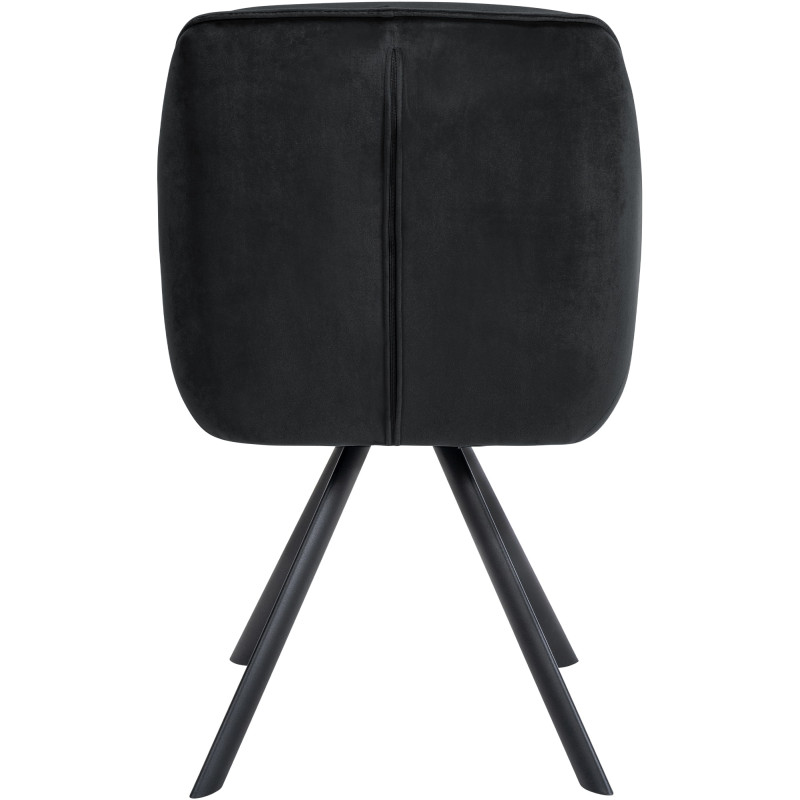 Fauteuil Russell, velours, noir