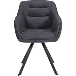 Chaise noire vintage Russell