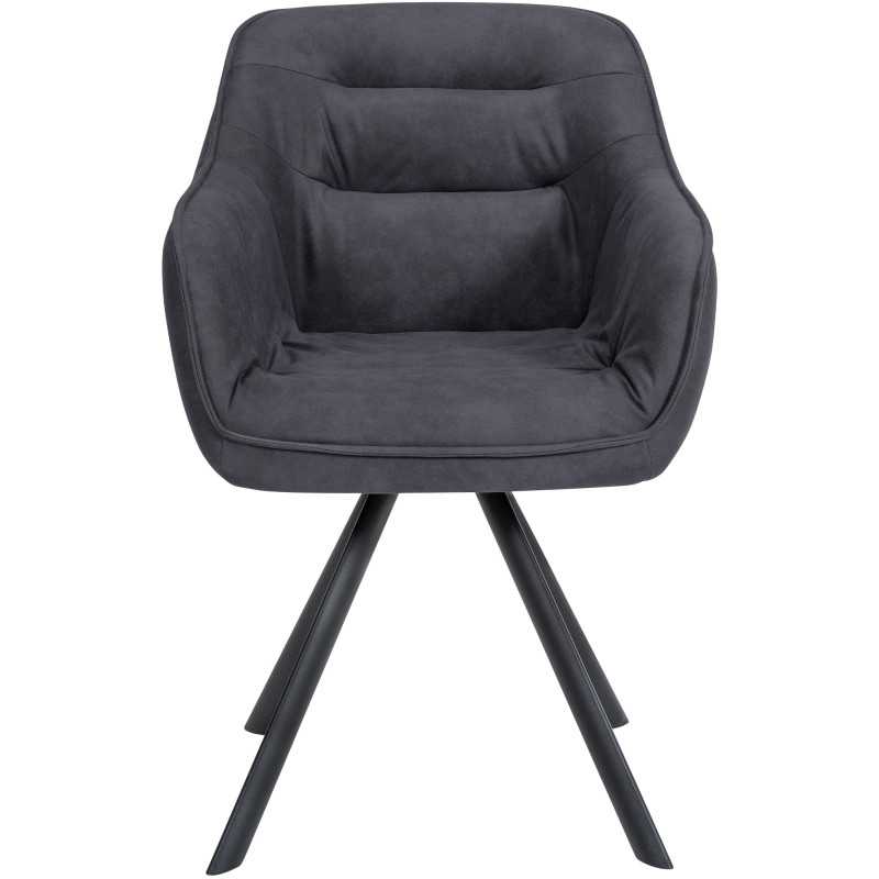 Chaise noire vintage Russell