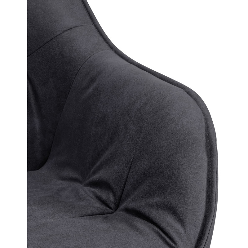 Chaise noire vintage Russell