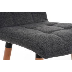 Tabouret de bar en tissu Lincoln gris clair