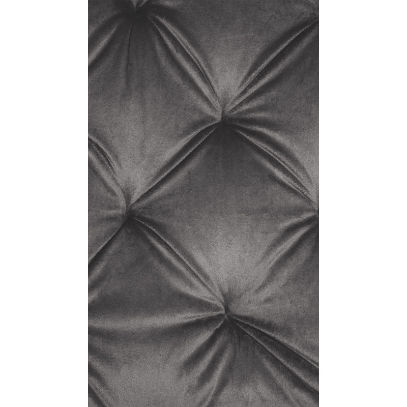 Chaise de salle à manger Stanley, velours, gris foncé