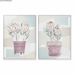 Cadre DKD Home Decor Scandinave 53 x 4,5 x 73 cm (2 Unités)