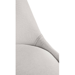 Chaise Sofia, ronde, tissu couleur crème