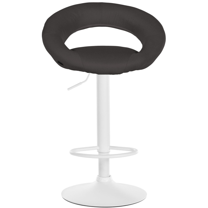 Lot de 2 tabourets de bar Olinda en tissu gris foncé